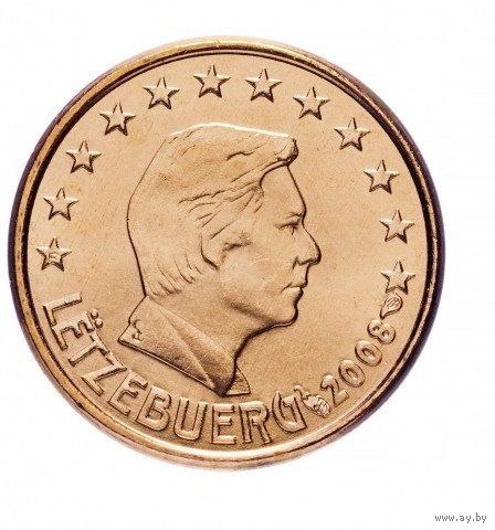 Люксембург 1 евроцент, 2008 UNC из ролла