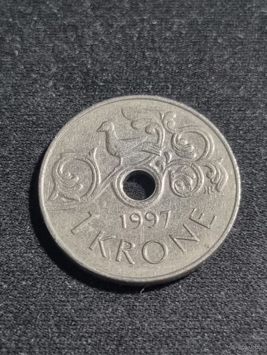 Норвегия 1 крона 1997 #2