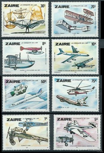 1978 Заир 580-587 Самолеты / Аполлон-11   MNH