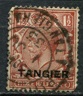 Британская почта в Танжере - 1927 - Король Георг V 1 1/2P с надпечаткой TANGIER - [Mi.3] - 1 марка. Гашеная.  (LOT EV2)-T10P19