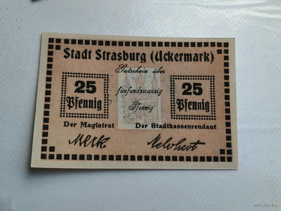 25 пфенниги 1919 Strasburg