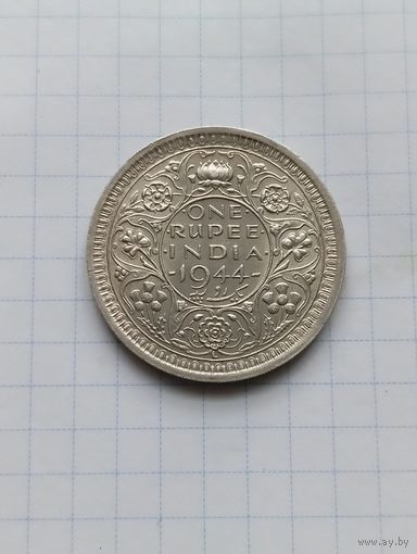 Британская Индия 1 рупия 1944 (Георг VI)   серебро