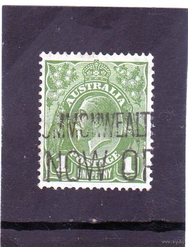Австралия.Ми-56. Король Георг V. Кенгуру. Страус.1924.