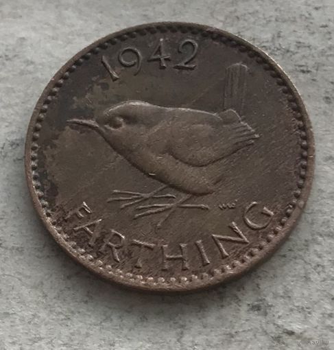 Великобритания фартинг 1942 Георг VI