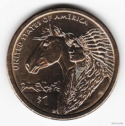 1 доллар США 2012 год Сакагавея Торговые пути 17 века двор Р _состояние aUNC/UNC