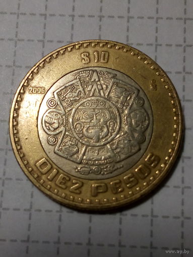 10 песо Мексика  2006 год