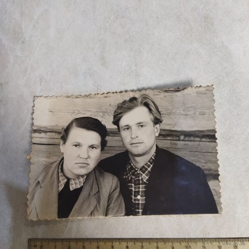 Фотография. История СССР в лицах. Семейная пара. 1961 год. Винтаж.