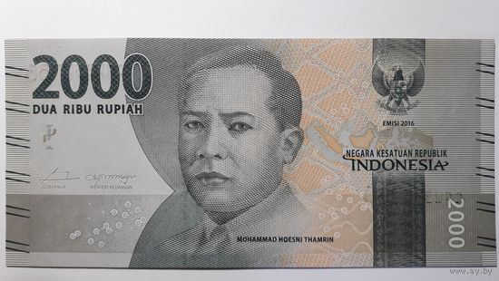 Индонезия, 2000 рупий 2016 г. Серия CAW. UNC.