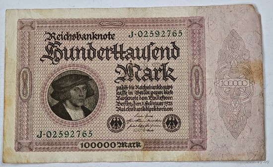 1923 год  Германия 100000