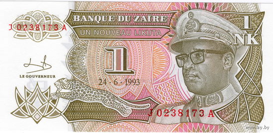 Заир, 1 ликута, 1993 г., UNC