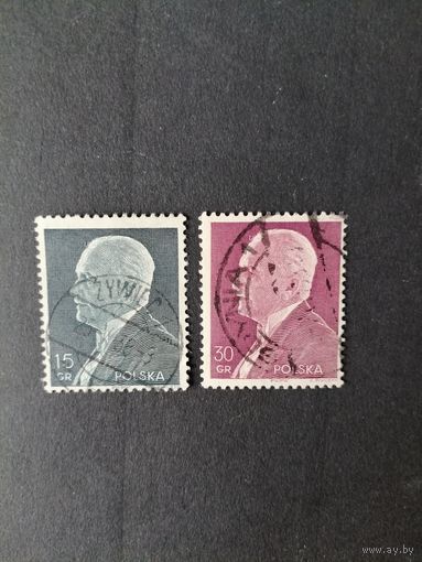 Польша 1938 Полная серия марок "Игнаций Мосьцицкий - польский государственный и политический деятель, Президент Польши (1926–1939)" (гашение без клея и наклеек) Mi.324-325 каталог 0.50 евро