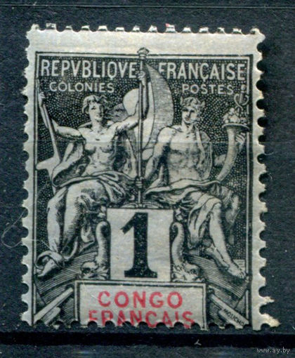 Французское Конго - 1892г. - аллегория, 1 с - 1 марка - MH [Mi 15]. #4-W1-123-A-1
