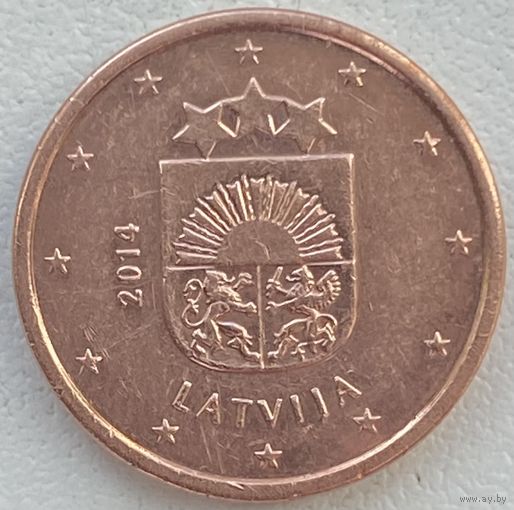 Латвия 1 евроцент 2014 г.