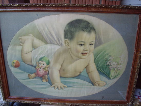 Плакат 1950 годов. Китай! Редкость!