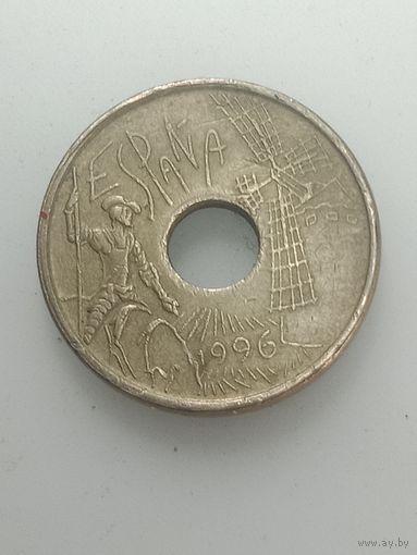 Испания 25 песет 1996 года .