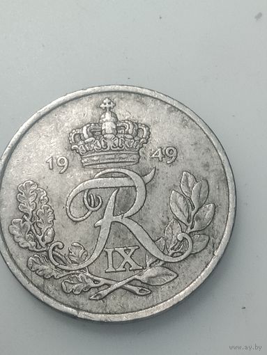 Дания 25 эре 1949 года .
