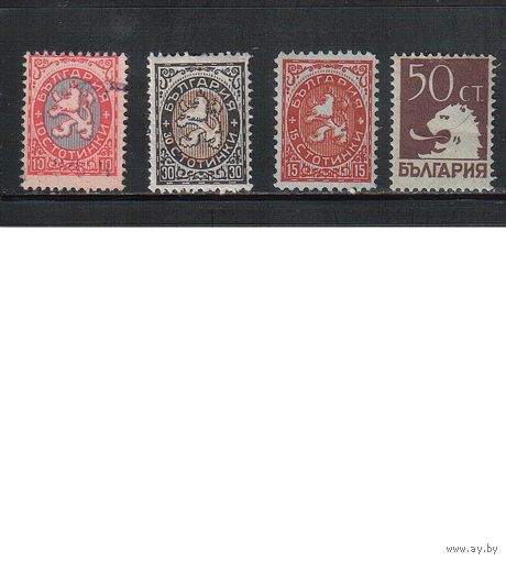 Болгария(Царство)-1925, (Мих.186-189), * ( 1 м -гаш.) ,Стандарт ,Герб, (полная серия)