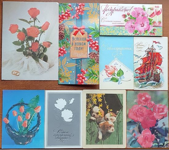 Набор открыток с цветами