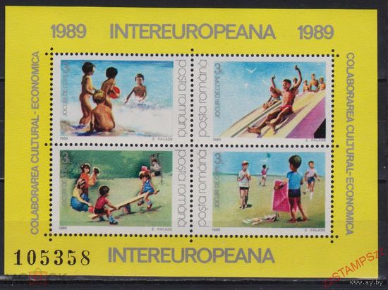 1989 Румыния Дети ИнтерЕвропа  MNH