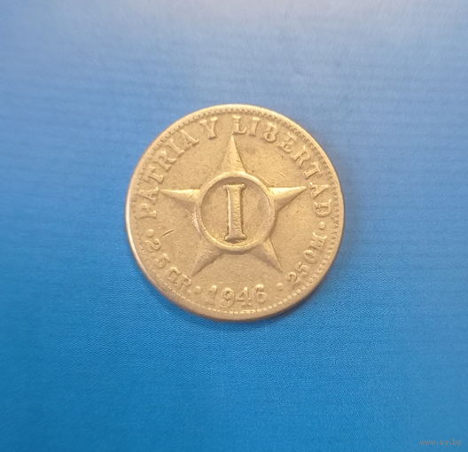 Куба 1 сентавос 1946 год
