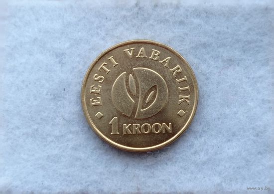 Werty71 Эстония 1 крона 2008 90 лет Эстонской республике Росток
