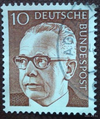 Германия .ФРГ 1970. Хайнеман Густав (1899-1976), 3-й Федеральный Президент. Полная серия