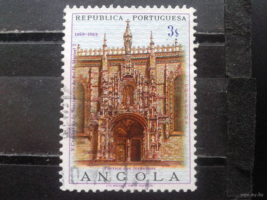 Ангола, колония Португалии, 1969. Церковный портал монастыря Жеронимуш