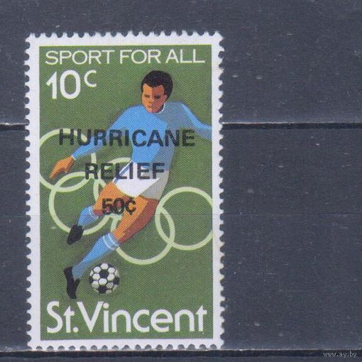 [1692] Сент-Винсент 1980. Спорт.Футбол. НАДПЕЧАТКА. MNH