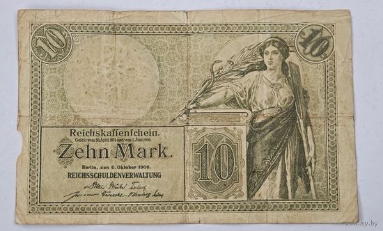 1906 год Германия 10 марок