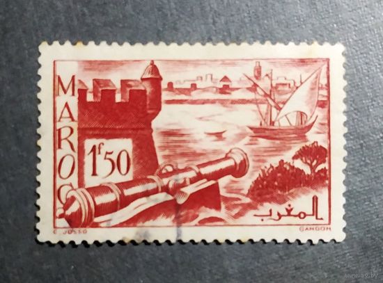 Марка Марокко 1940 год Местные мотивы