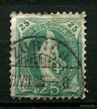 Швейцария - 1882/1904 - Гельвеция 25С - [Mi.59A] - 1 марка.  (Лот 77BY)