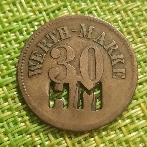 Нотгельды Лейпциг 30 пфеннигов 1920 г. ( Ценная марка HM )