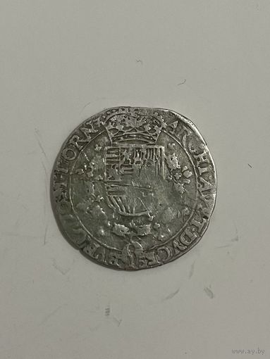 1/4 талера ( Патагон ) 1612-1621 Испанские Нидерланды ( брабант ) Альберт и Елизавета серебро Европа