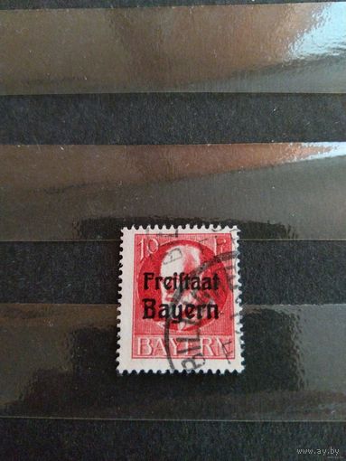 1919 республика Бавария мих 155A оценка 2,5 евро король Леопольд 3 надпечатка (2-13)