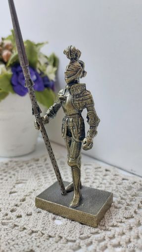 Солдат серебряный. Винтажная итальянская серебряная фигурка рыцаря ручной работы, редкая, средневековая, из коллекции UNO-A-ERRE