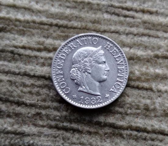 Werty71 Швейцария 5 раппен 1932