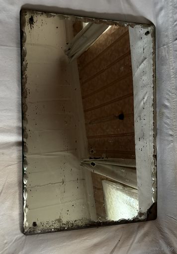Старинное тяжелое настольное зеркало