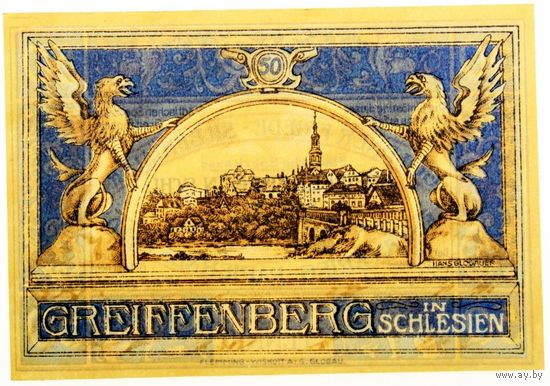 ГЕРМАНИЯ ГРАЙФЕНБЕРГ (БАВАРИЯ) 50 пфеннигов 1920 год - UNC!