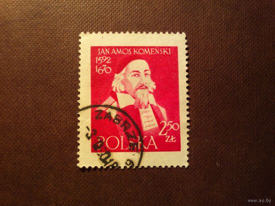 Польша 1957 г.Ян Амос Коменский (1592-1670), чешский философ./9а/
