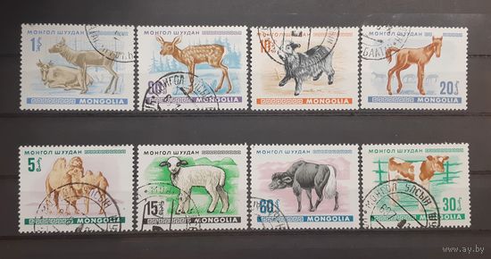 Монголия. 1968 год. Фауна. 8 марок