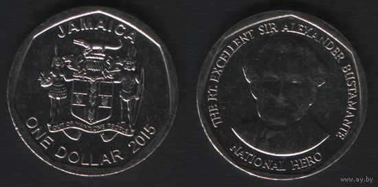 Ямайка km189 1 доллар 2015 год (_5 ТОРГ ЛЮБОЙ