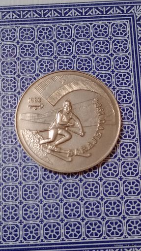 Куба 1 песо 1983 олимпиада Сараево горные лыжи