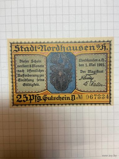 25 пфеннигов (нотгельды) г. Германия Нордхаузен-1201