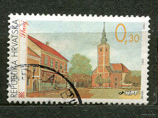 Церковь в городе Слунь. 1995. Хорватия