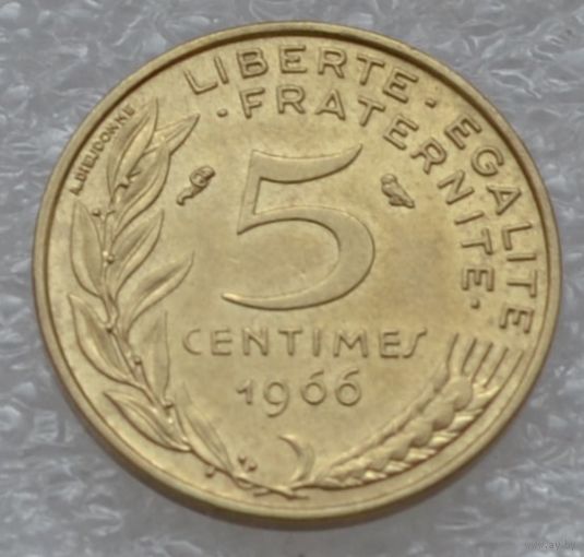 Франция, 5 сантимов 1966 г.