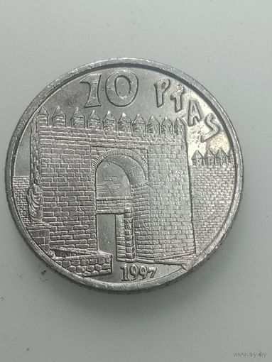 Испания 10 песет 1997 года .