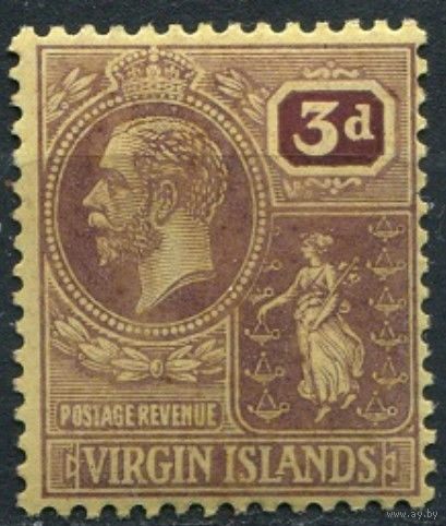1922 Виргинские острова ** Георг V, марка из серии (SG 82), Британские колонии