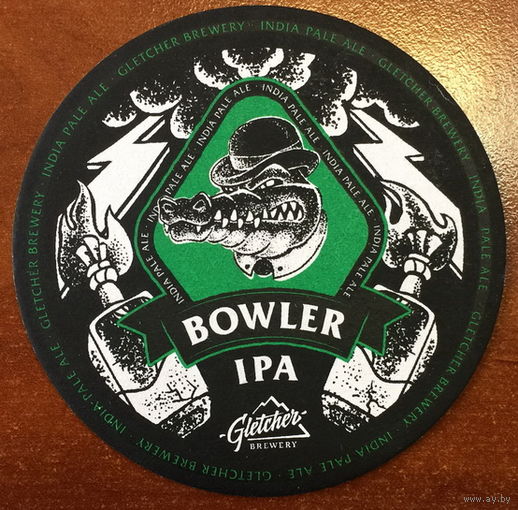 Подставка под пиво Bowler IPA No 2, маленькая (диаметр 90 мм)
