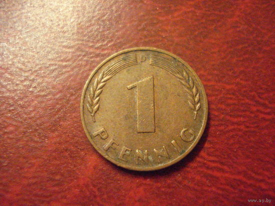 1 пфеннинг 1950 год D ФРГ