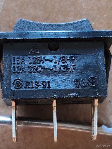 Переключатель Клавишный (рокерные) переключатель R13-91, выключатель, три положения без фиксации